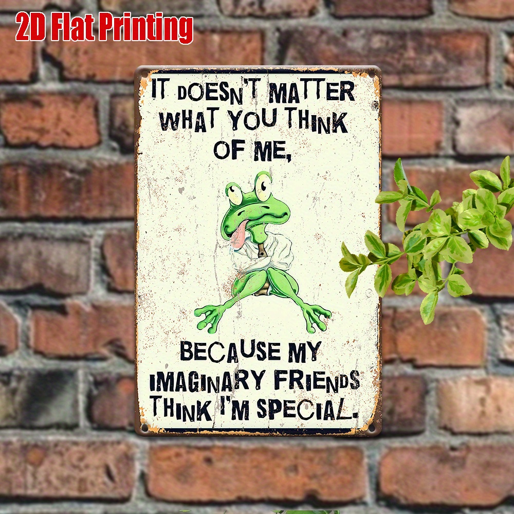 TEMU 2d Flat, 2d Flat Retro Sign Wall Decor - "how Me Is " Humorous Quote, Design, 11.8"x7.9" Vintage Home Office Decor, Funny Friend Gift, Durable