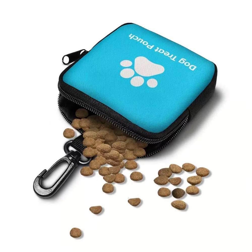 TEMU Personalized Dog Training Pouch - Name/text & Paw Print Design ( Options) - Leak-proof Pvc Portable Treat & Snack Holder With Paw Print Labeling