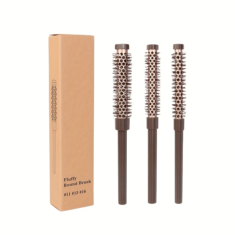 E-shop 3-teiliges professionelles Haarsalon Styling Roller Kamm Set, Aluminium Inner Curl Wurzelkamm, professionelle Haarbürste, antistatisch, geeignet