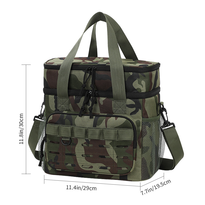 Camouflage Insulated Bag, Outdoor Thickened Camping Bag, Portable Insulated Bag, Large Capacity Camping Ice Bag. Non-food Contact