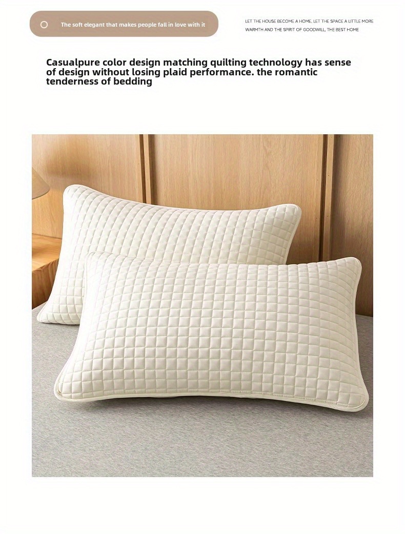 a pillowcase that protects the pillow core and     a quilted pillowcase that protects against oil and dirt and saliva in hotels and homestays details 8