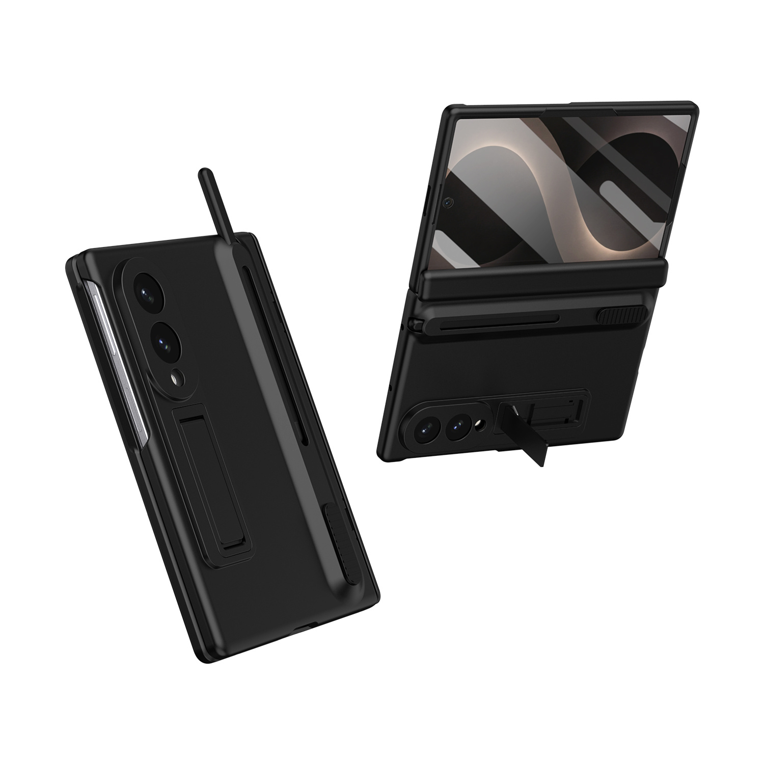 TEMU Phone Case - Phone Case Suitable For Galaxy Z Fold8/fold8, Ultra Hinge Full-coverage Protection Stand Phone Case
