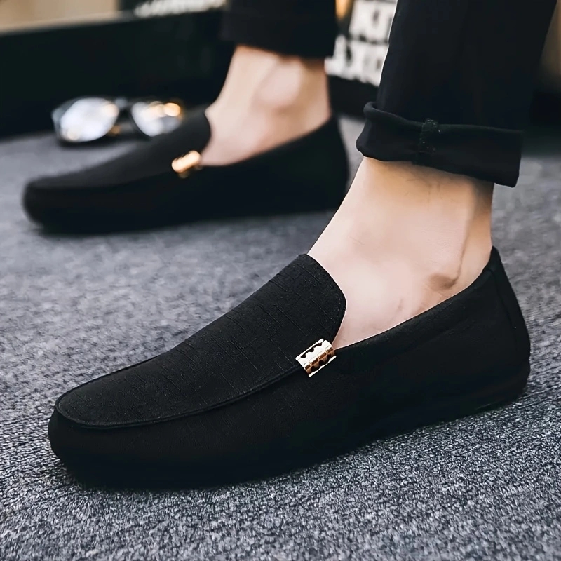 Zhenyuezu Autumn New Men's Fashionable and Simple Indoor Casual Shoes, Home Shoes, Lightweight Business Casual Loafers