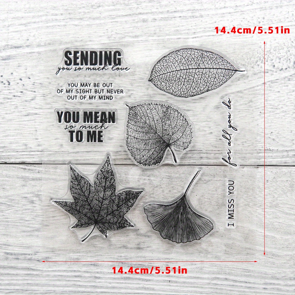Image of Yixuan 1pc Original All Kinds Of Beautiful Leaves: Maple Leaf Ginkgo Leaf Clear Stamps Metal Cutting Dies For Diy Album Card Diary Hand Account Embossing Silicone Stamps Cutting Dies Decoration