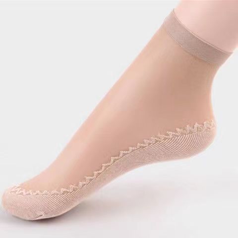 10 pairs of 5 feeling breathable socks womens short socks for spring summer and autumn with sweat absorption and anti slip flesh color details 5