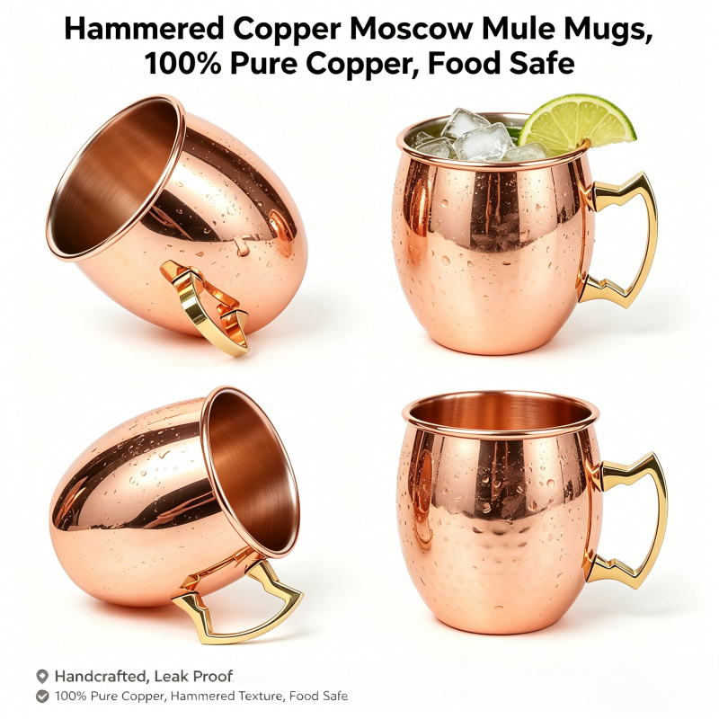   polished copper unlined moscow mule mug gift for cocktail lovers