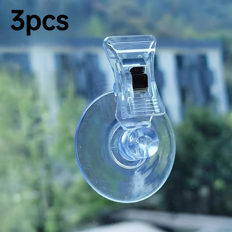 TEMU 3pcs Suction Cup Clip Set, Perfect For Use In Offices, Living Rooms, And - Multi Functional Suction Cup Clip Designed Specifically For Doors And