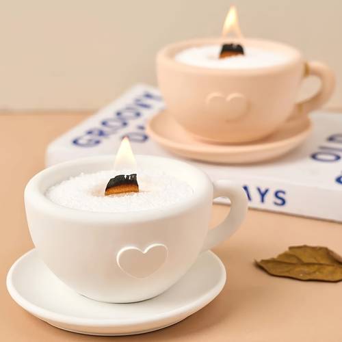 imagen del artículo molde de resina para vela de taza de té, bandeja de almacenamiento de taza de café a diy, molde para de flores de y resina, decoración de muebles, adorno
