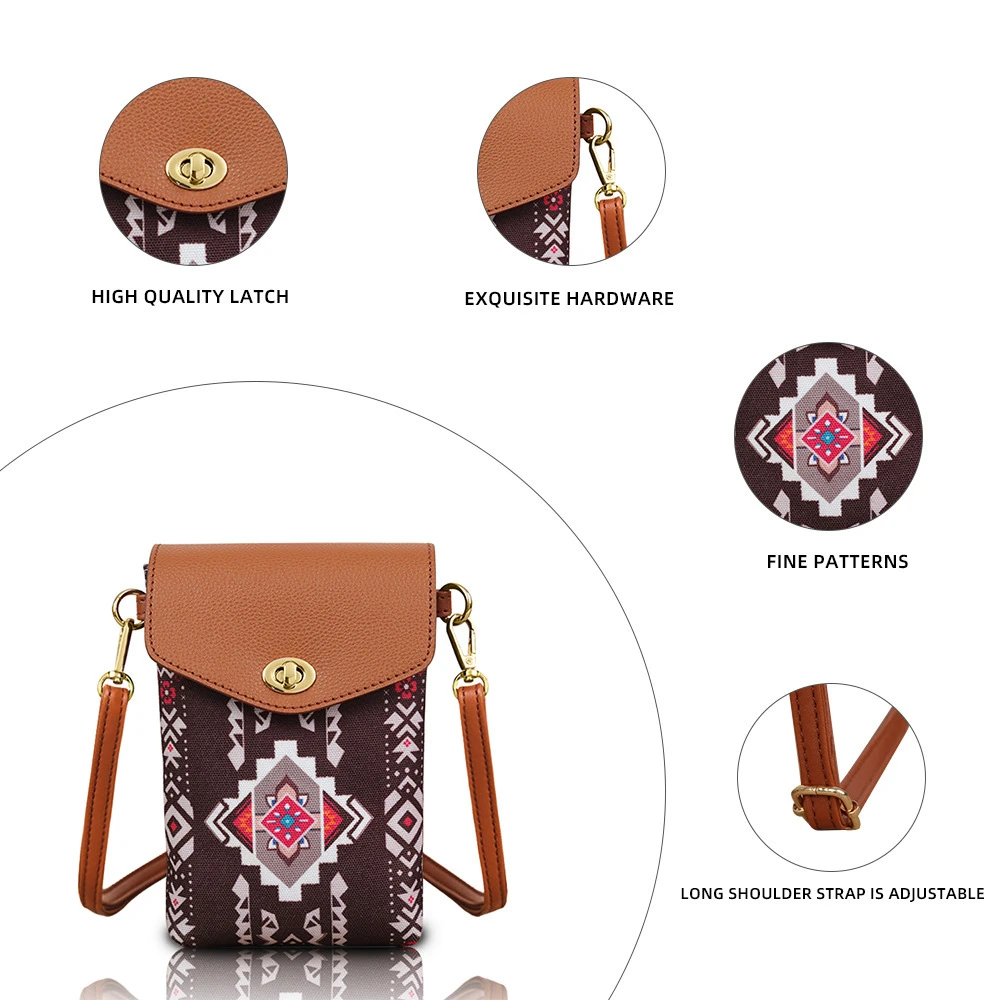 womens vintage crossbody bag bohemian crossbody bag womens small phone bag details 2