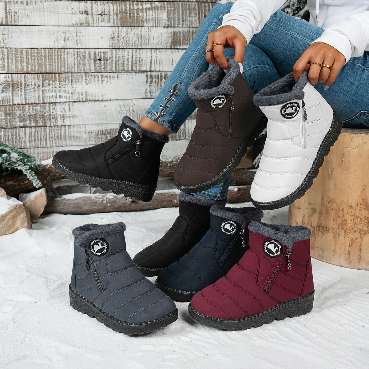 Women's Winter Boots, Warm Ankle Boots for Cold Weather