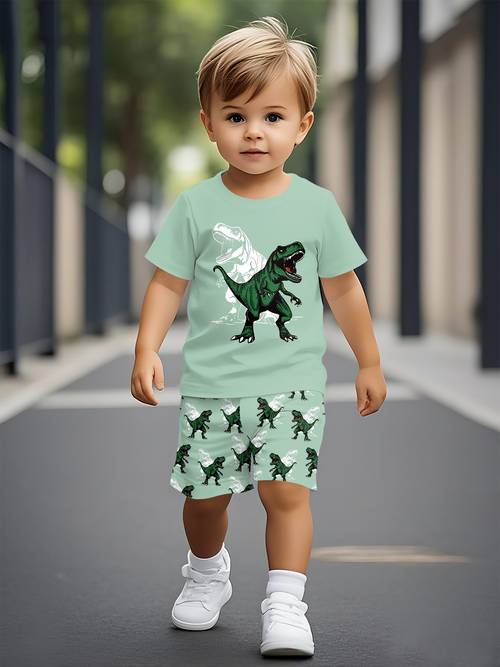 lime boy set 100 polyester baby short sleeve set a and cute casual outfit suitable for daily and outdoor sports as a t shirt a perfect gift for babies and toddlers outdoor