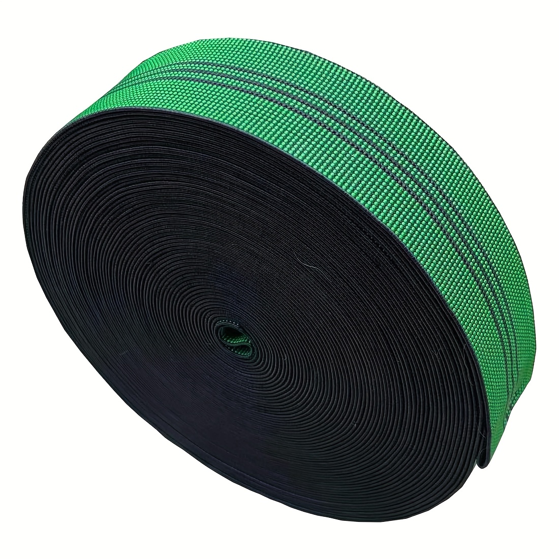 TEMU Green Elastic Webbing Stretch Latex Tape- 2inch Wide, Suitable For Sofa Furniture Repair, Diy Soft Furnishing Renovation, And Chair, Stool, And