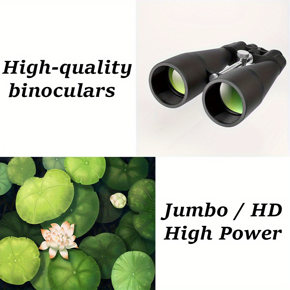 TEMU Large Aperture Wide Angle Binoculars, High Magnification Powerful Binoculars, High - Clear Lenses, Outdoor Observation | Stylish | Durable