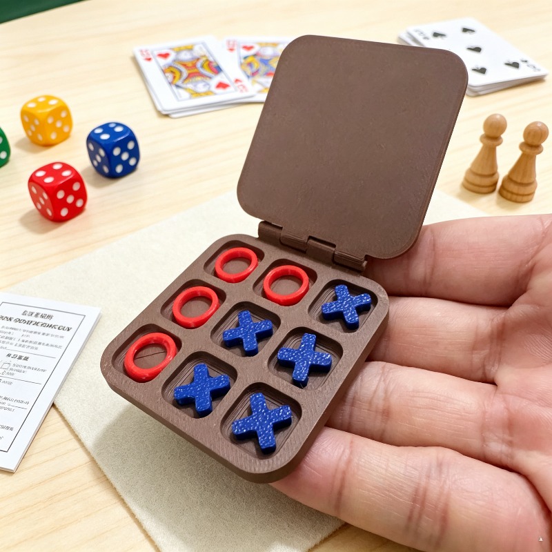 TEMU Chess Scene Decoration, Portable Box And 10 Chess Pieces (5pcs Each), Scene Decoration Additions, Role Playing Model House Decoration (non-toy),