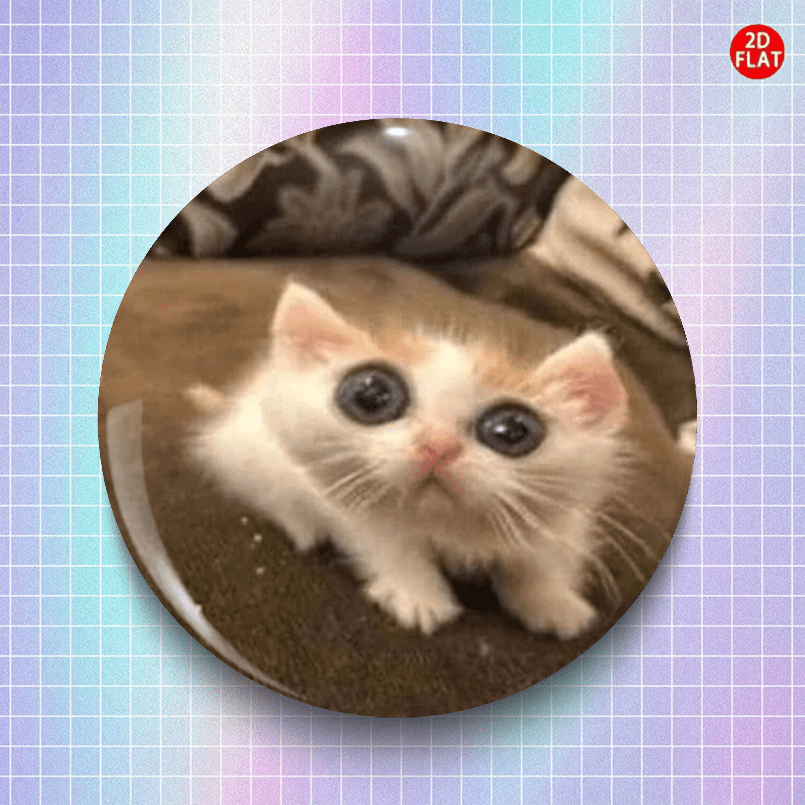TEMU 2d Flat - (2d Flat) Cute Kitten 2026 Latest Cartoon Anime Brooch/pin/badge, Suitable For Clothing, Hats, Backpacks And Other Small Additions -