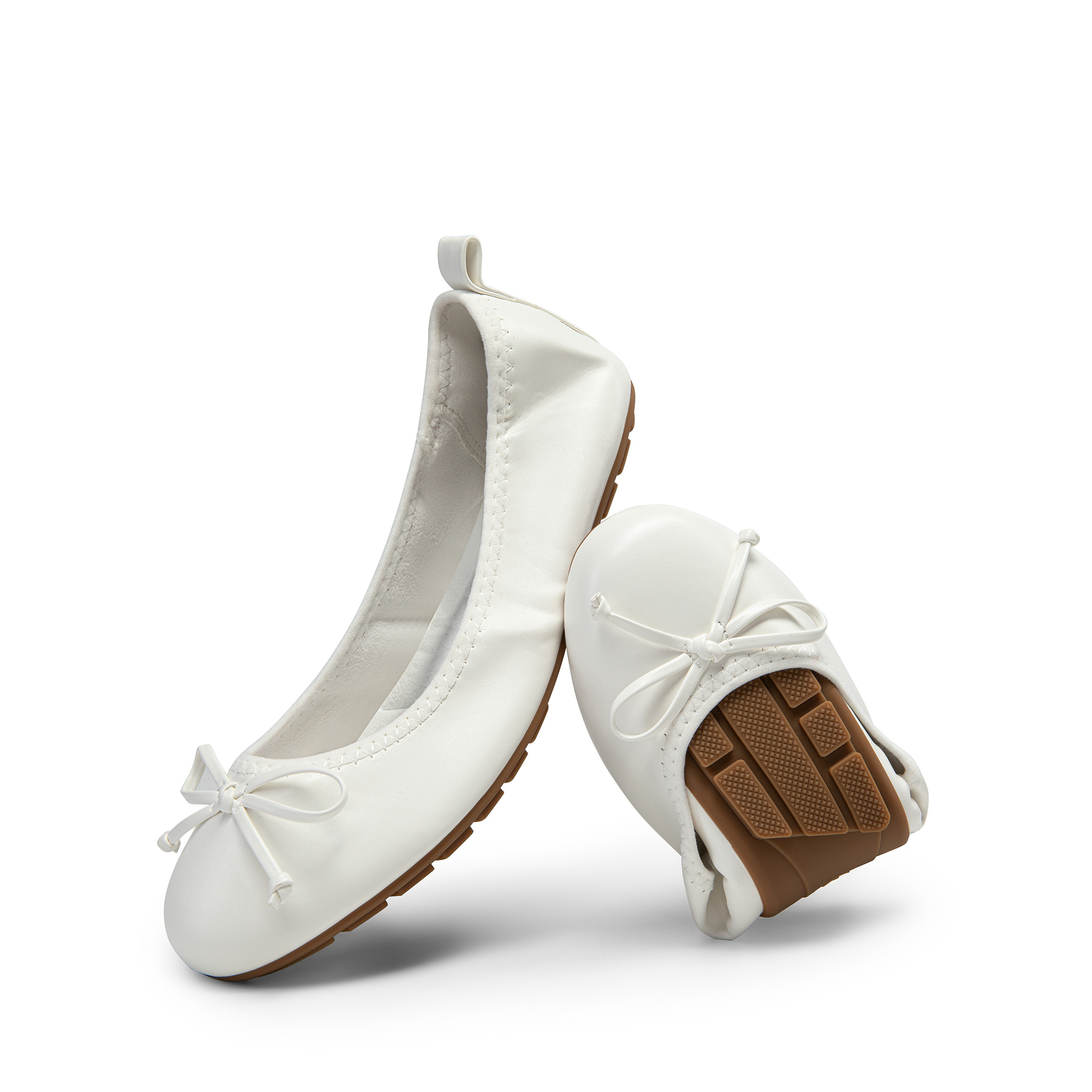 Dream Pairs Women's Foldable Round Toe Ballet Flats - Soft Slip-on Bow Shoes For Festive & Casual Wear, Women Shoes