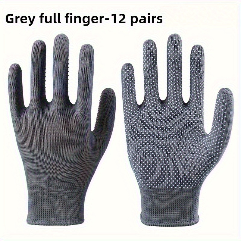 24pcs Outdoor Cycling Gloves, Driving And Delivery Gloves, Nylon Bead Gloves, Breathable Gloves