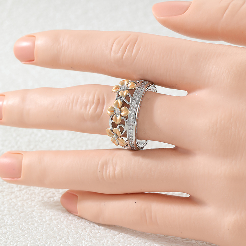 Women's Three-Dimensional Flower Ring, Exquisite Gift Idea