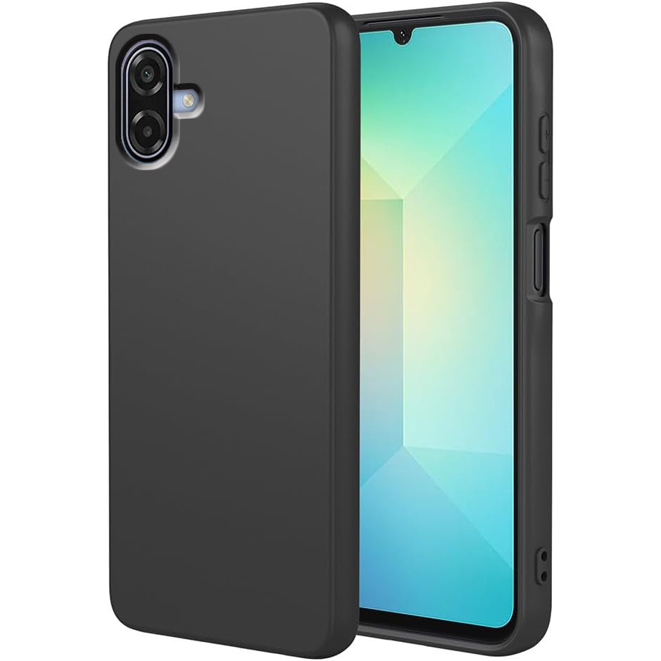 TEMU Phone Case - For For Galaxy A07 Case Slim Shockproof Flexible Black Matt Soft Silicone Protective Phone Case Cover