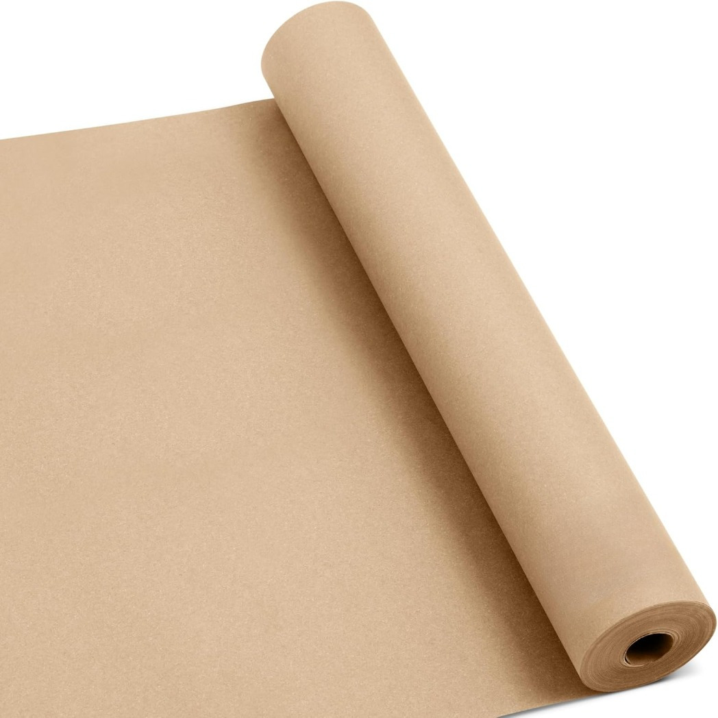 

1pc Natural Paper Roll, 17.32in X 98.4ft, Brown Craft Paper, Non-toxic & , Ideal For Gift Wrapping, Packaging & Shipping