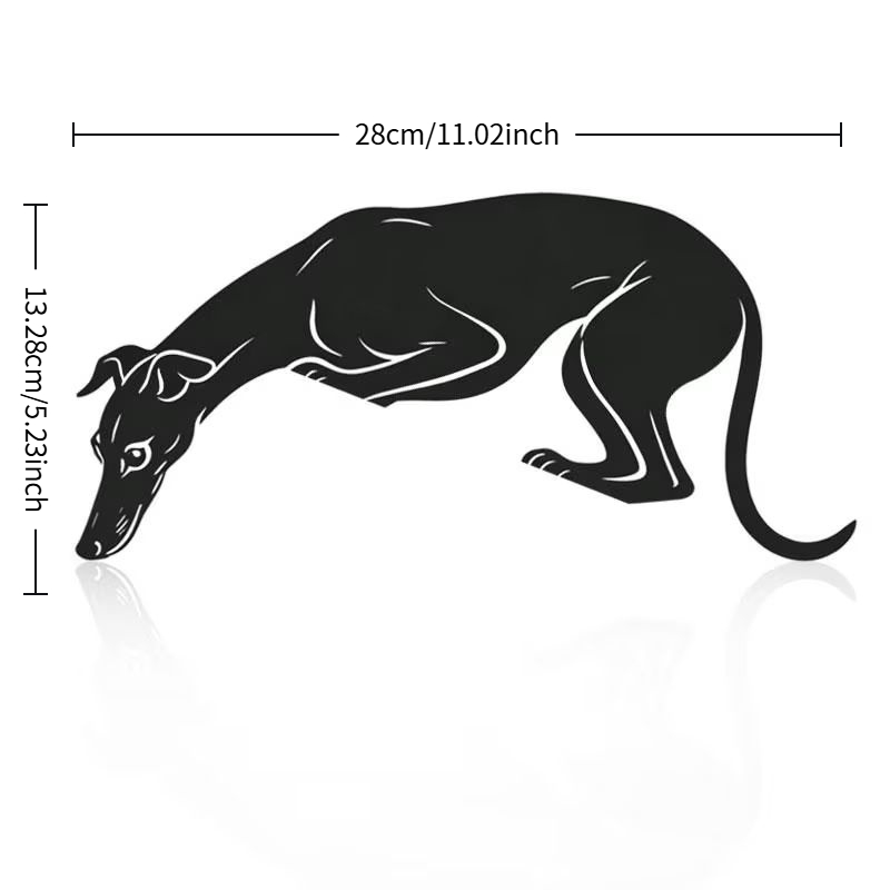 TEMU 2d Flat, 2d Flat Minimalist Peeking Greyhound Acrylic Door Top Decoration, Visual Door Frame Wall Hanging, Bedroom Front Door Foyer Home Animal