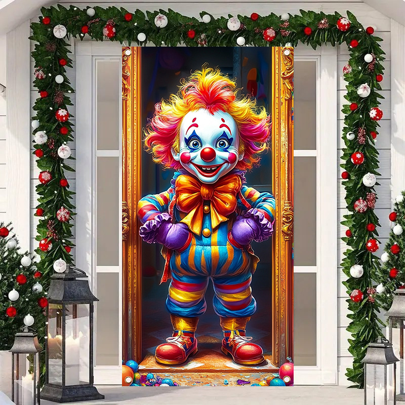 Dermalyx 9 Pezzi di finestre di Carnevale Clown e Animali, Decorazione Divertente per Carnevale, Adesivi Colorati da Circo e Clown, Adesivi per finestre Fasching per Came