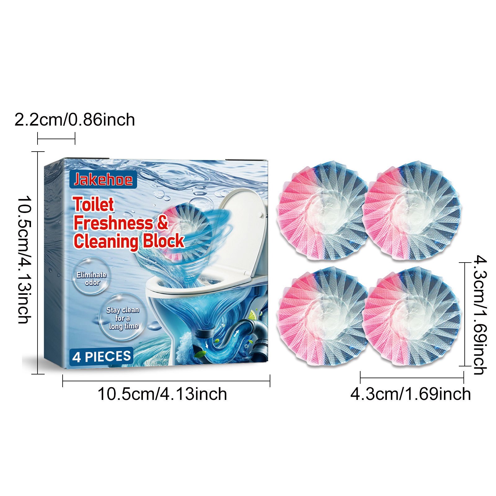 4-pack   toilet bowl cleaner tablets -   deodorizer for ceramic  ,  , odor eliminator, stain & ring remover, long-  details 0