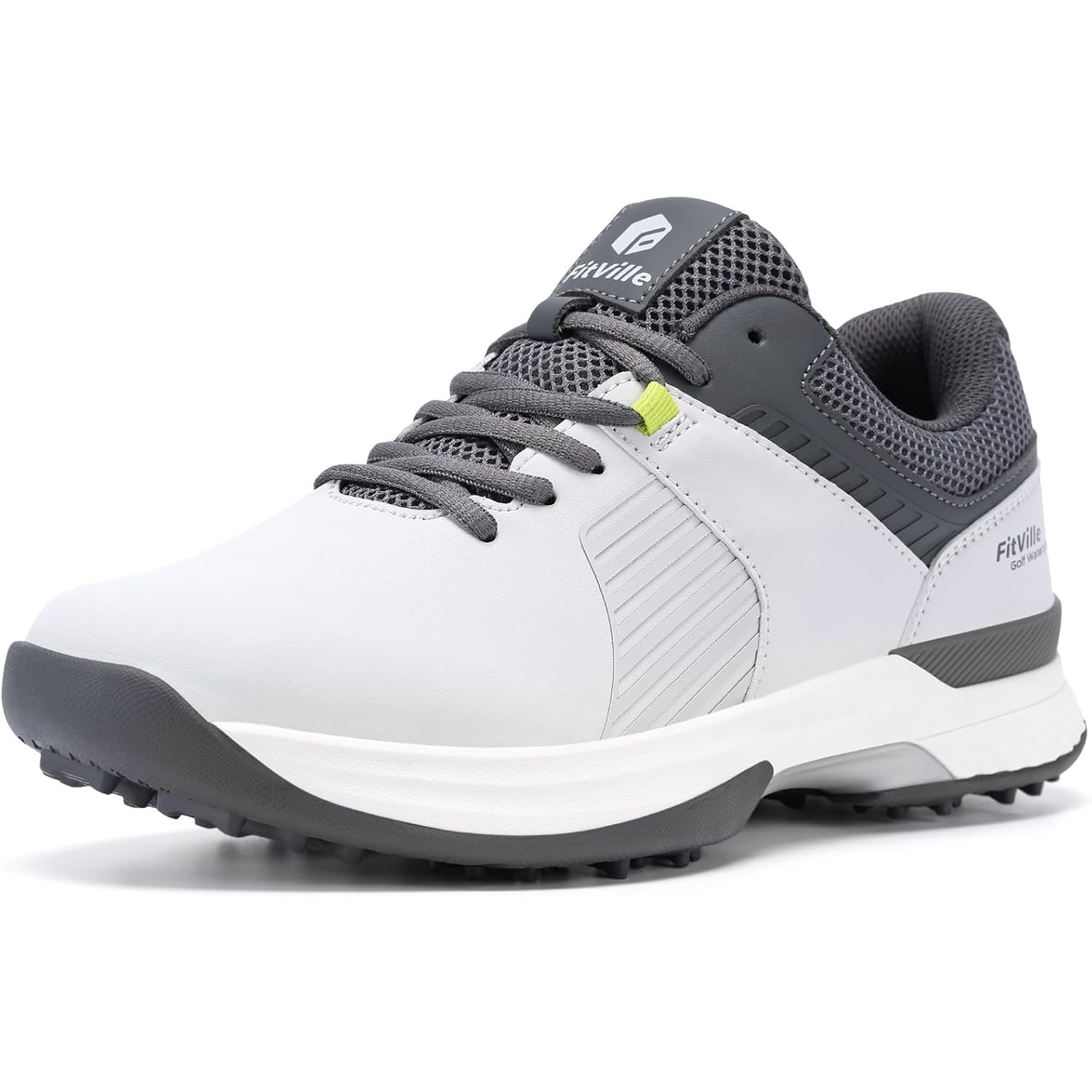 Men's Wide Fit Professional Spiked Golf Shoes - Upper & Sole, Non-slip Spike Sole Suitable For , Large Size Sneakers For Golf, Casual Athletic Footwear With Wide Width