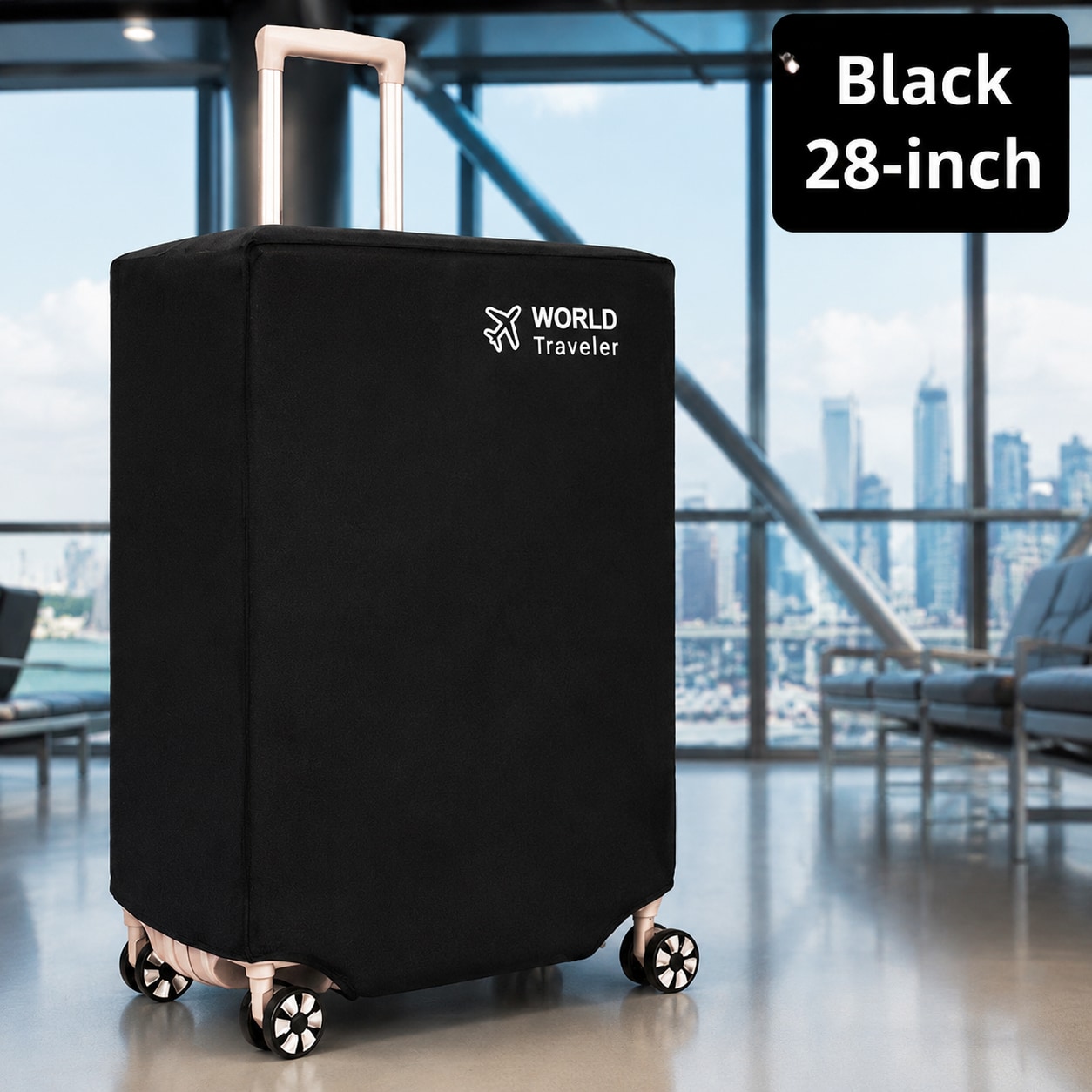 TEMU Housse de protection épaissie pour valise, pour valises, tissu et respirant, conçue pour un ajustement parfait, essentielle et les , disponible