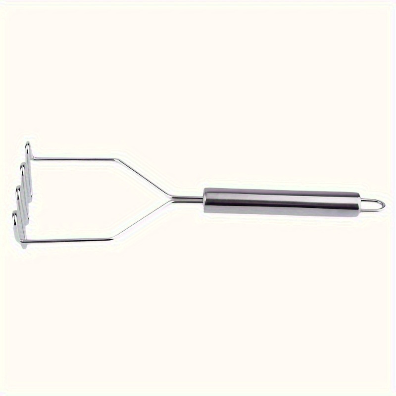 TEMU 1pc Stainless Steel Potato Press & Crusher - Manual Handheld Kitchen Tool For Mashing Potatoes, Sweet Potatoes, Fruits & Vegetables - Durable