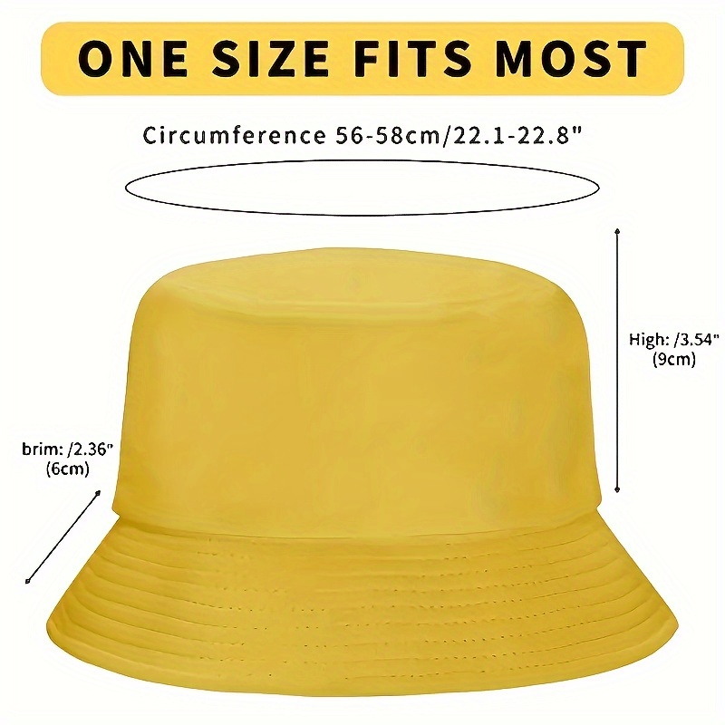 Customizable Unisex Folding Bucket Hats, 10pcs Set