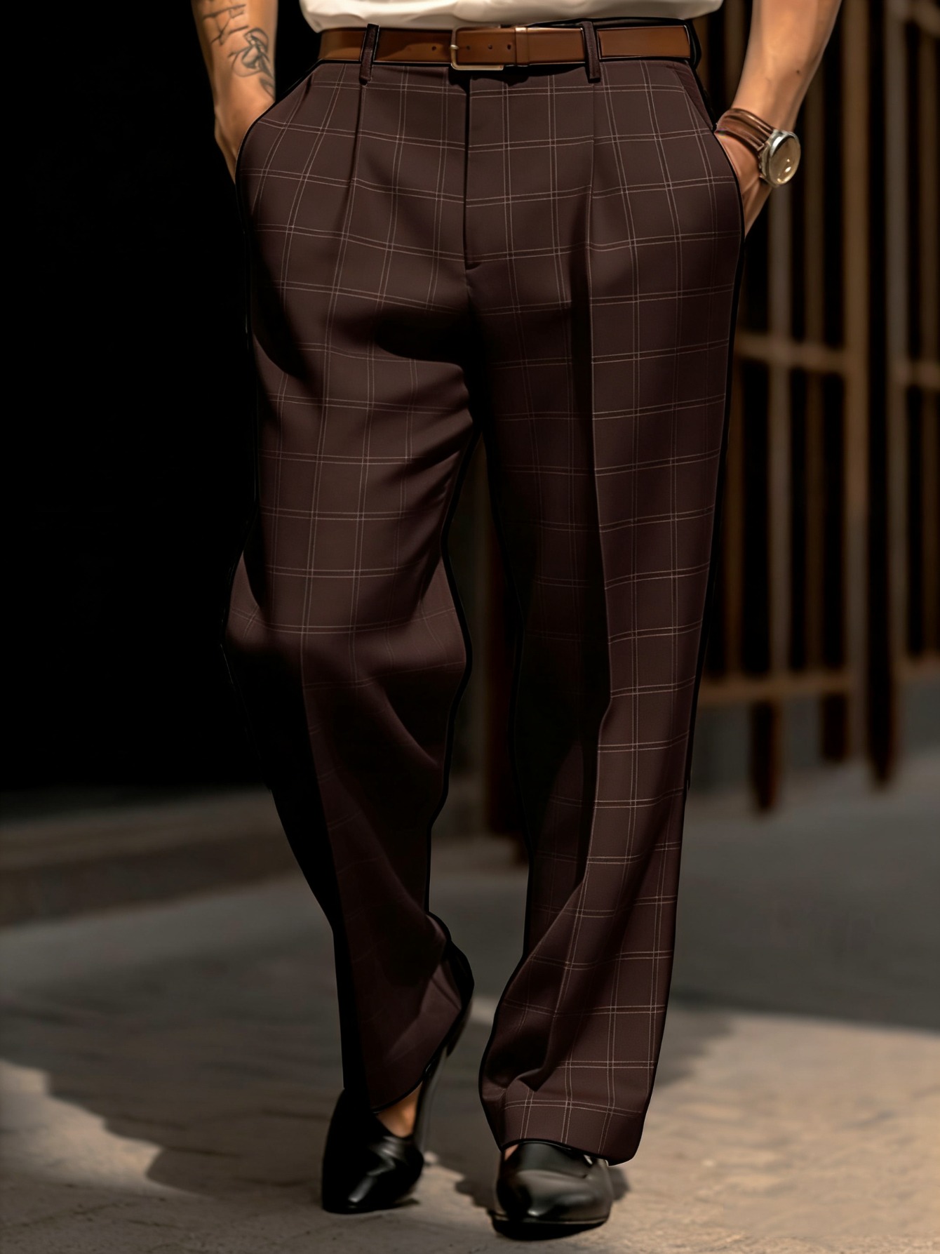 men brown pants sold on Temu United States