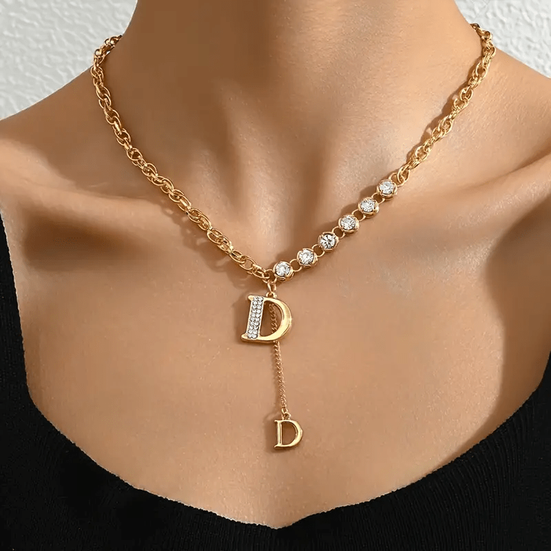 Gold D Necklace