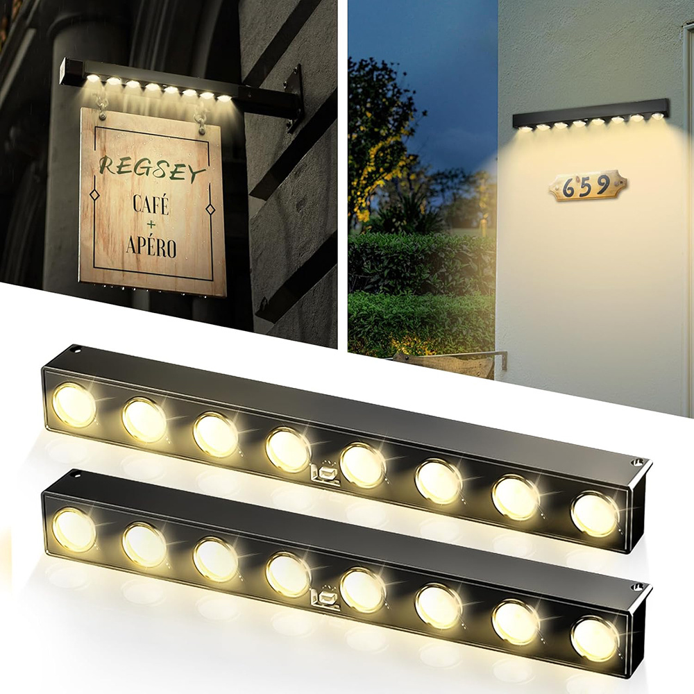 TEMU 2pcs Solar Wall Lights, Outdoor High 6500k Dusk To Dawn Deck Light For Step, Yard, Deck, Pool, Railing, Patio, Porch, Backyard