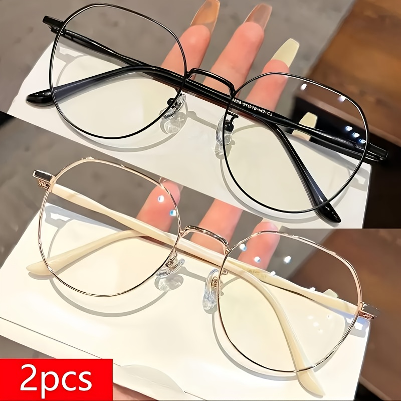 TEMU Elegant Round Frame Glasses For Women, Suitable For 10 Scenes And Festivals, For Office, Formal Occasions And Daily Wear | Ideal Gift - Stylish