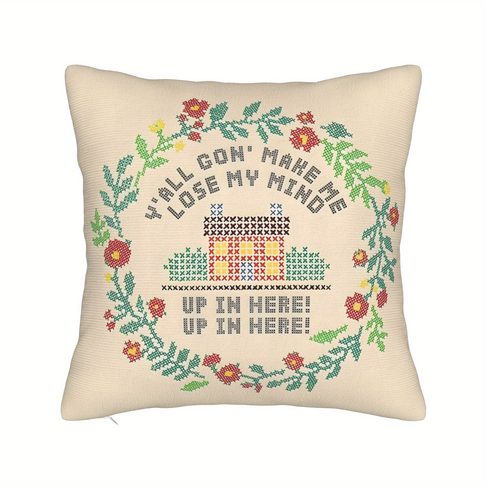 TEMU Hip Hop Cross Stitch Throw Pillowcase Cushion For Sofa Covers - Lose