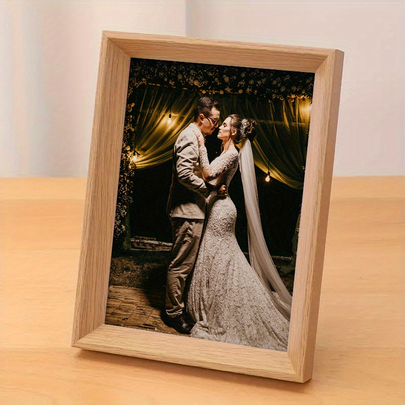 2/ 5/ 10pcs Modern Wood Photo Frame - 4x6/ 5x7/ 6x8/ A4/ 4x4/ 6x6/ 8x8in, Vertical Rectangular Design for Tabletop & Wall Mounting, Suitable for Wall, Window and Door Decoration, Photos, Paintings, Posters and Postcards. The Best Choice for Christmas
