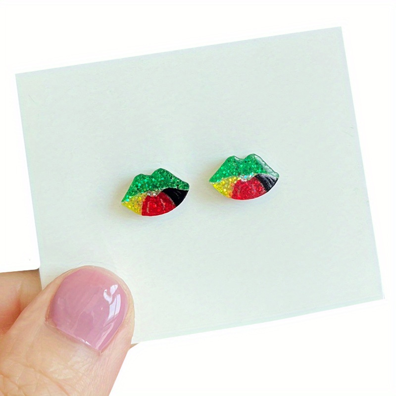 Colorful African-Inspired Heart Design Earrings, Juneteenth Celebration