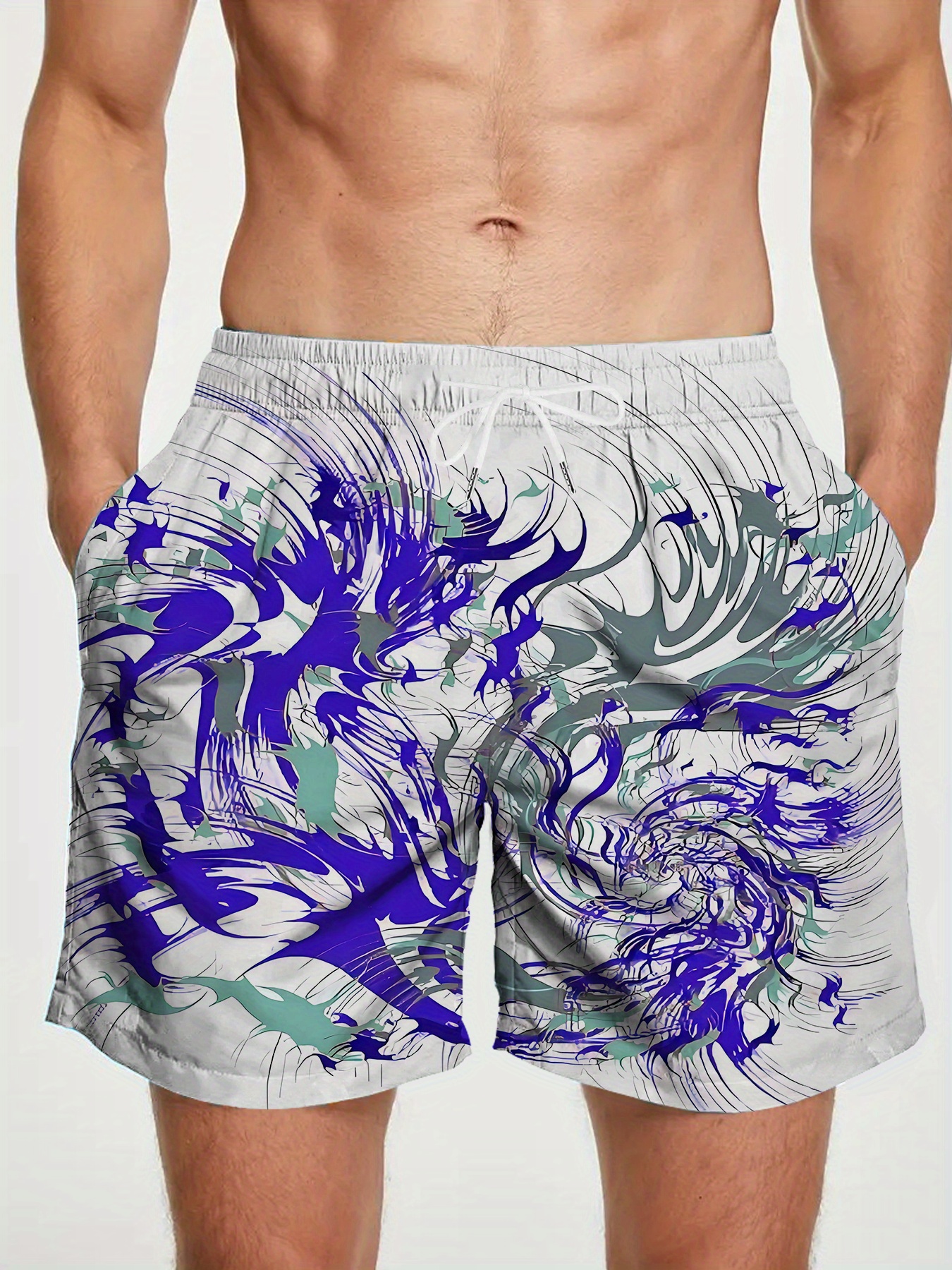 Short De Bain Homme Avec Poches - Séchage Rapide, Doublure Mesh Respirante - Parfait Pour Plage, Piscine, Sport Et Détente