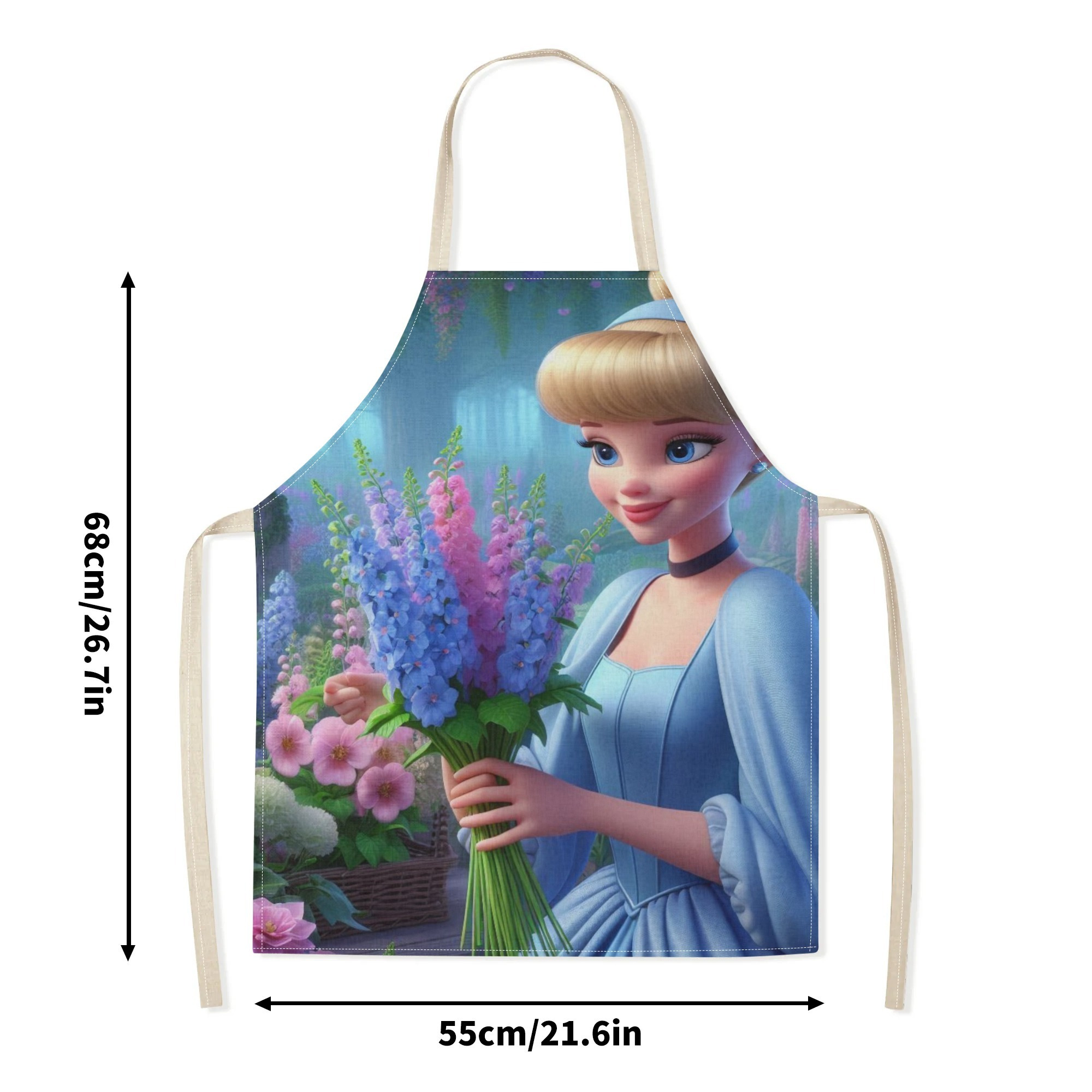 disney   a stylish waterproof apron featuring a cute cartoon design of princess  .   beautiful, fashionable, and simple, making  uitable for hotels, supermarkets, restaurants, fru hops, milk tea stalls, and   home use. details 7