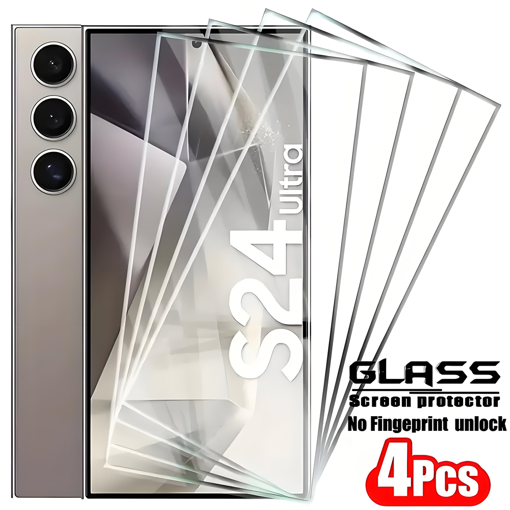 E-shop 4 Stück HD Panzerglas Displayschutzfolien Passend für Samsung Galaxy S26 Edge S26 Pro S26 Ultra S25 Ultra S25 Plus S25 Edge S25 FE S24 Ultra S24