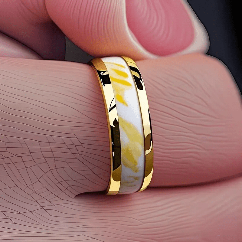 Men's 8mm 304 Stainless Steel Polished Ring, Engagement Gift