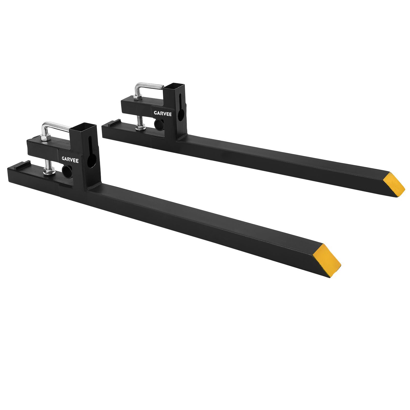 item picture clamp on pallet forks 2000 lbs capacity 43 inch heavy duty loader  ment with adjustable stabilizer bar   for tractor skid   farm construction