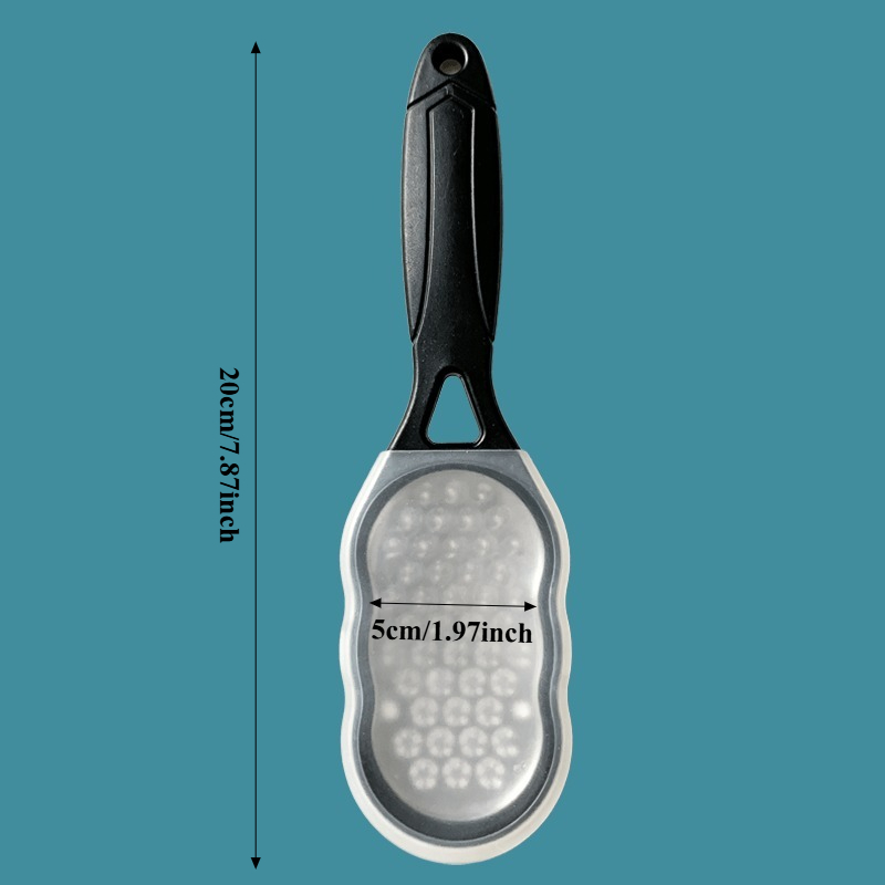 TEMU [professional Foot Exfoliation] 1pc Professional Stainless Steel Foot File, Pedi Tool, Safe Splash Guard Design, Ergonomic Curved Handle And