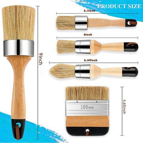 chalk and brush round wax brushes for waxing furniture chalk paint brush for painting and waxing tool