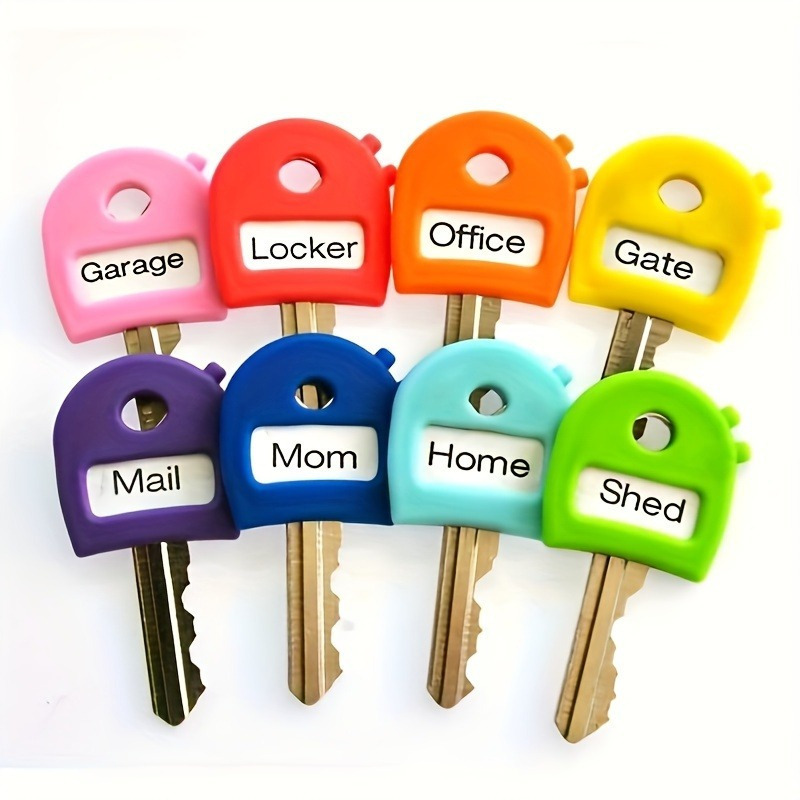 

16- Key Labels - Plastic Key For , , , , , - Keychain Organizer Stretchy , Pre-printed & Blank