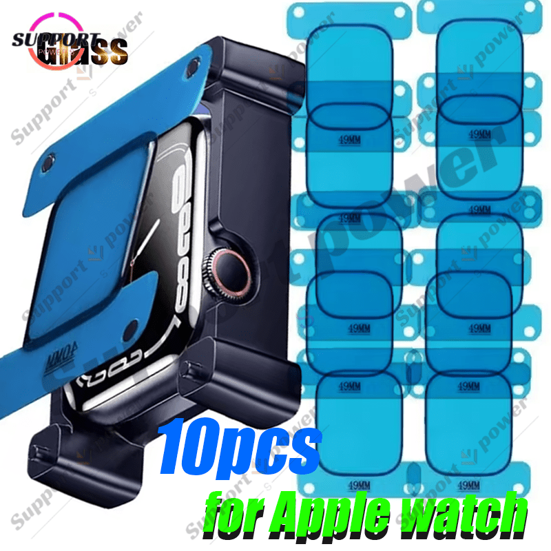 TEMU 10 Pack Suitable For Watch Watch Protector Kit, , Convenient And Fast New Product Set Of Tempered Glass Screen Installation Hydrogel Film For