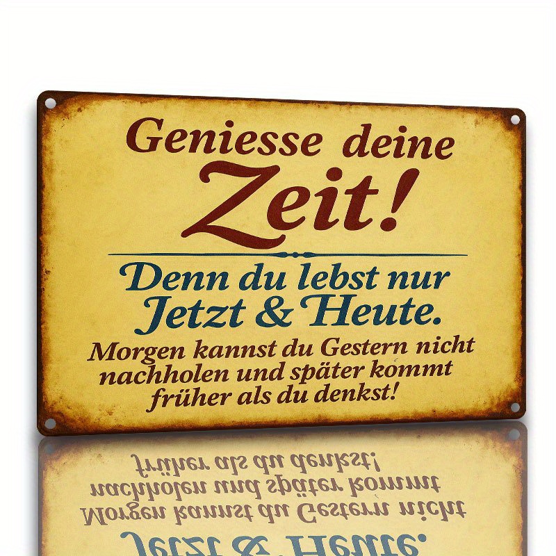 TEMU 2d Flat - 【2d Flat】 2d Flat - [2d Flat] 2d Flat, Vintage Metal Metal Sign (8''x12''), Enjoy Now Quote Tin Sign, Motivational Life Message Decor,