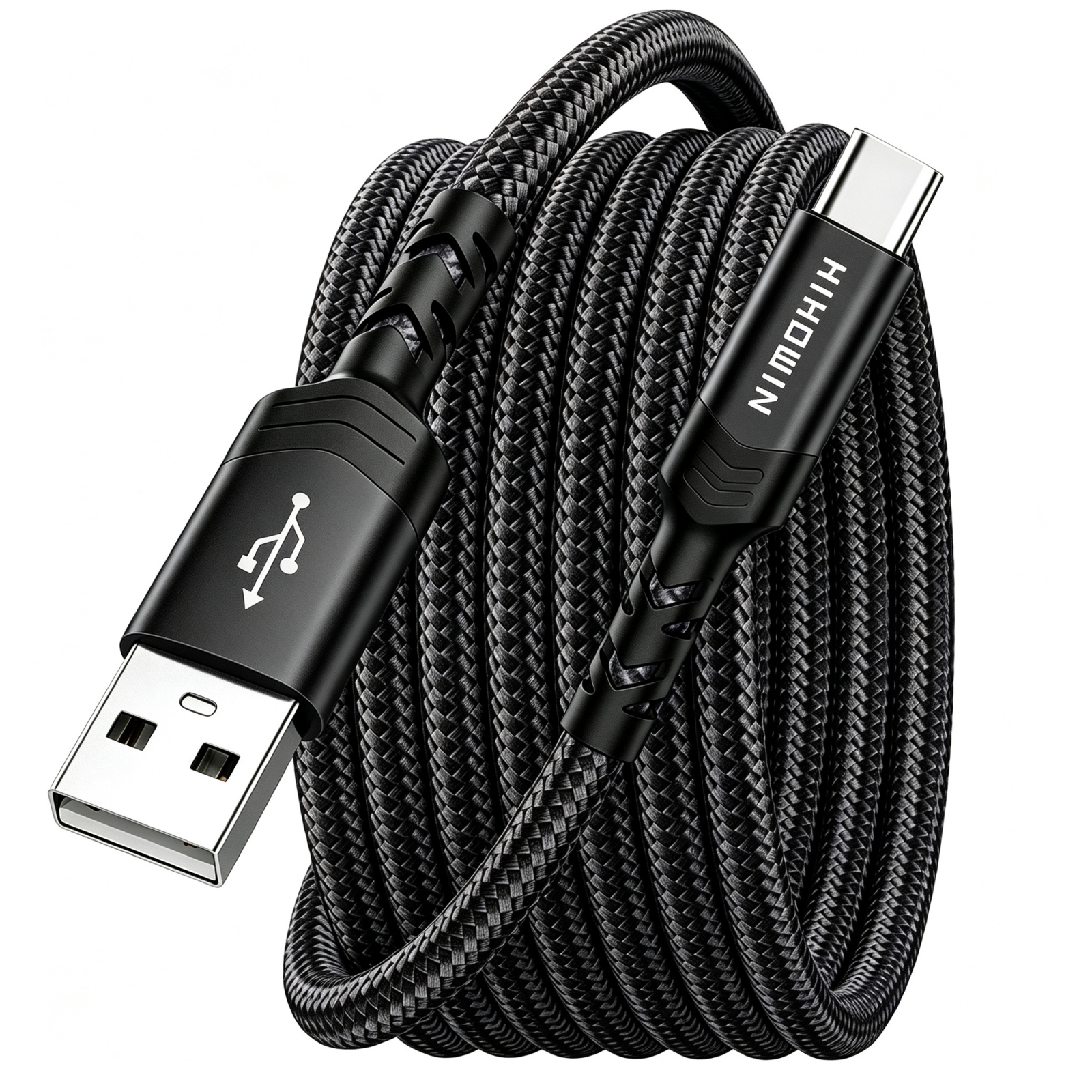 TEMU Cable USB C de Carga Rápida, Cable USB-A a USB-C Trenzado de Nylon, Cable de Carga Tipo C Adecuado para Samsung Galaxy S27/S26/S25/S24, LG, Sony