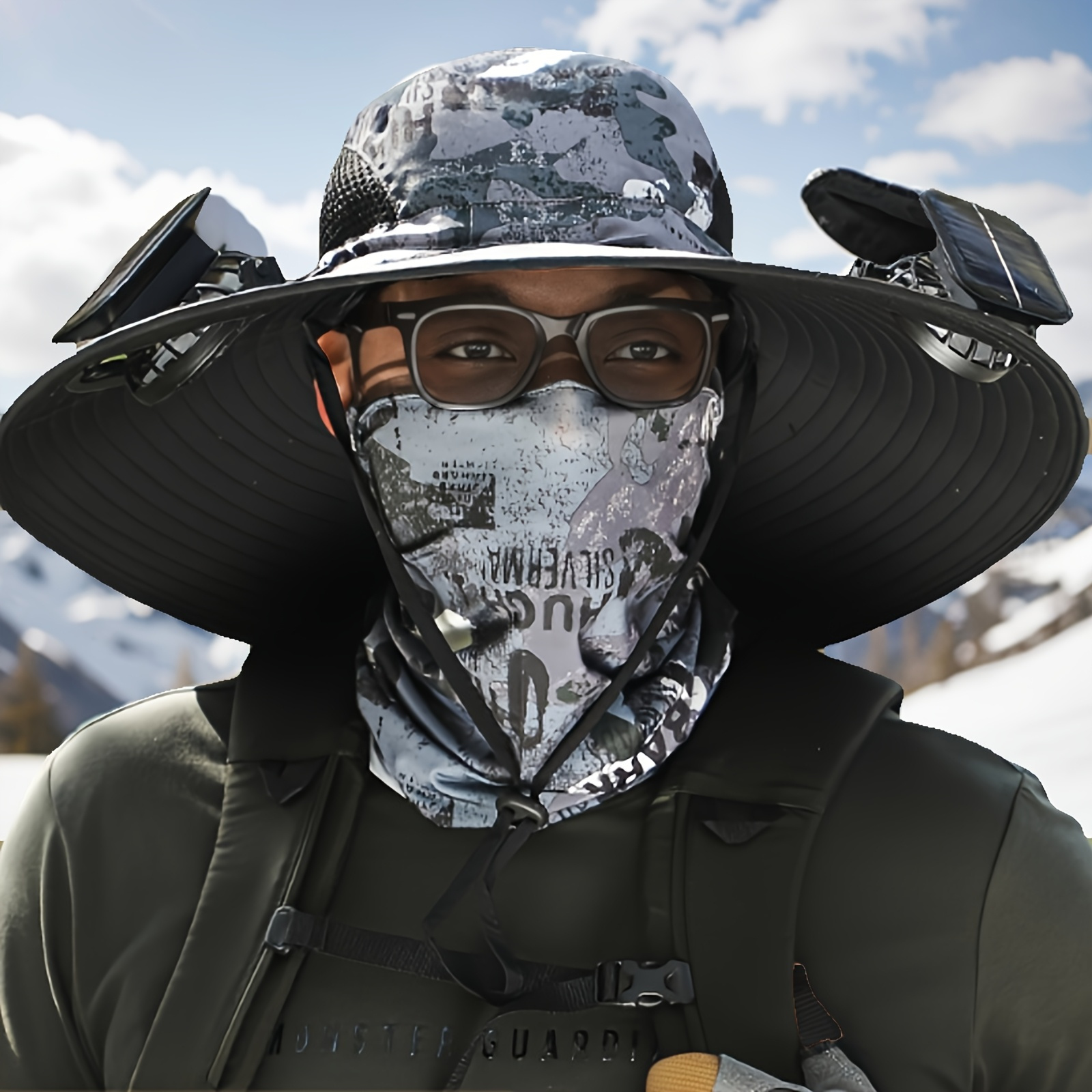 Hat With Fans Solar Power Sun Hats For Women And Men Outdoor Wide